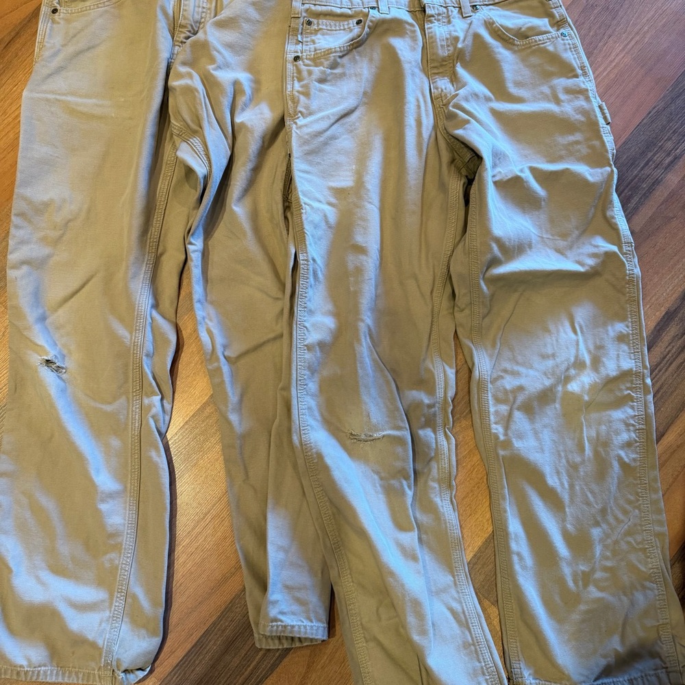 Carhartt Men's Khaki Work Chinos - Light Tan